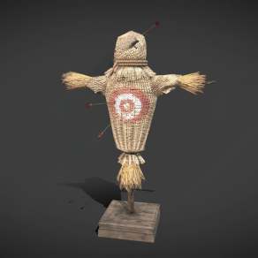 中式射箭靶子3D模型下载